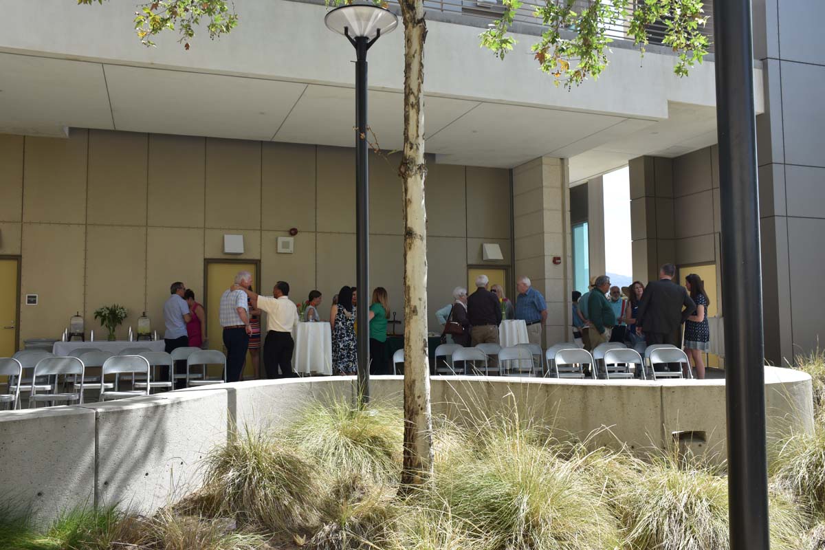 People enjoying the naming event