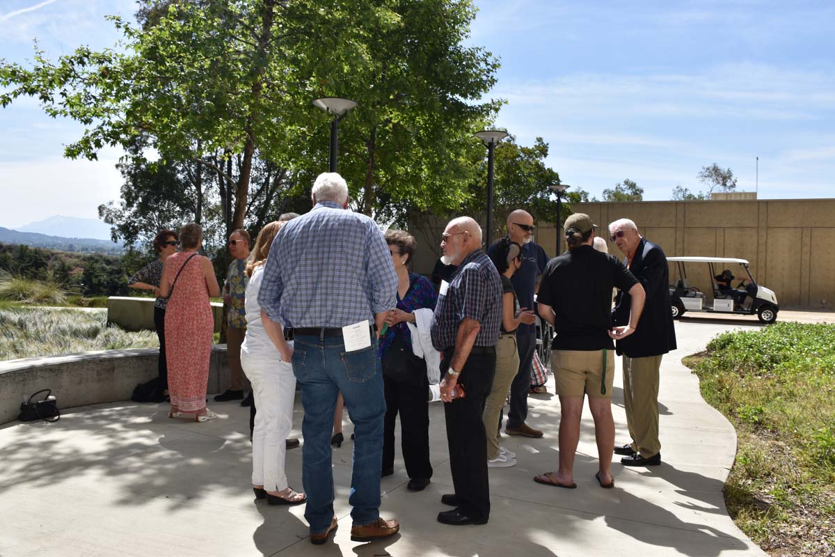 People enjoying the naming event