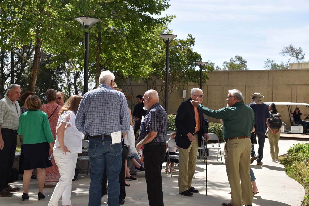 People enjoying the naming event