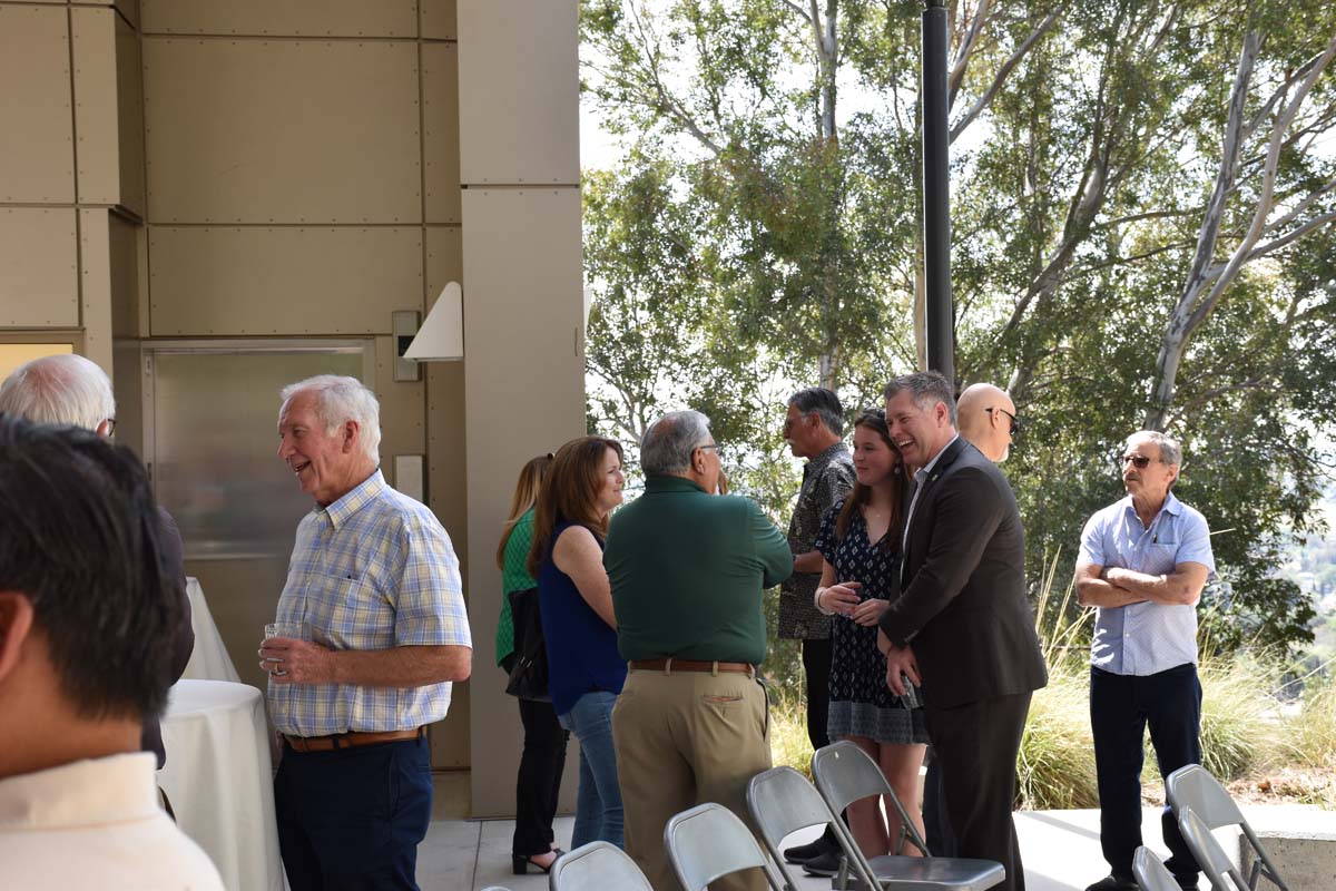 People enjoying the naming event