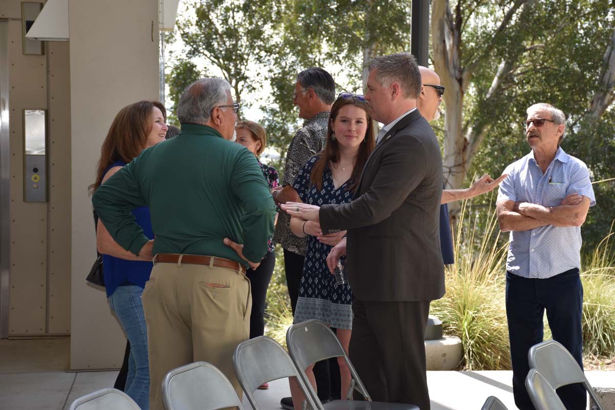 People enjoying the naming event