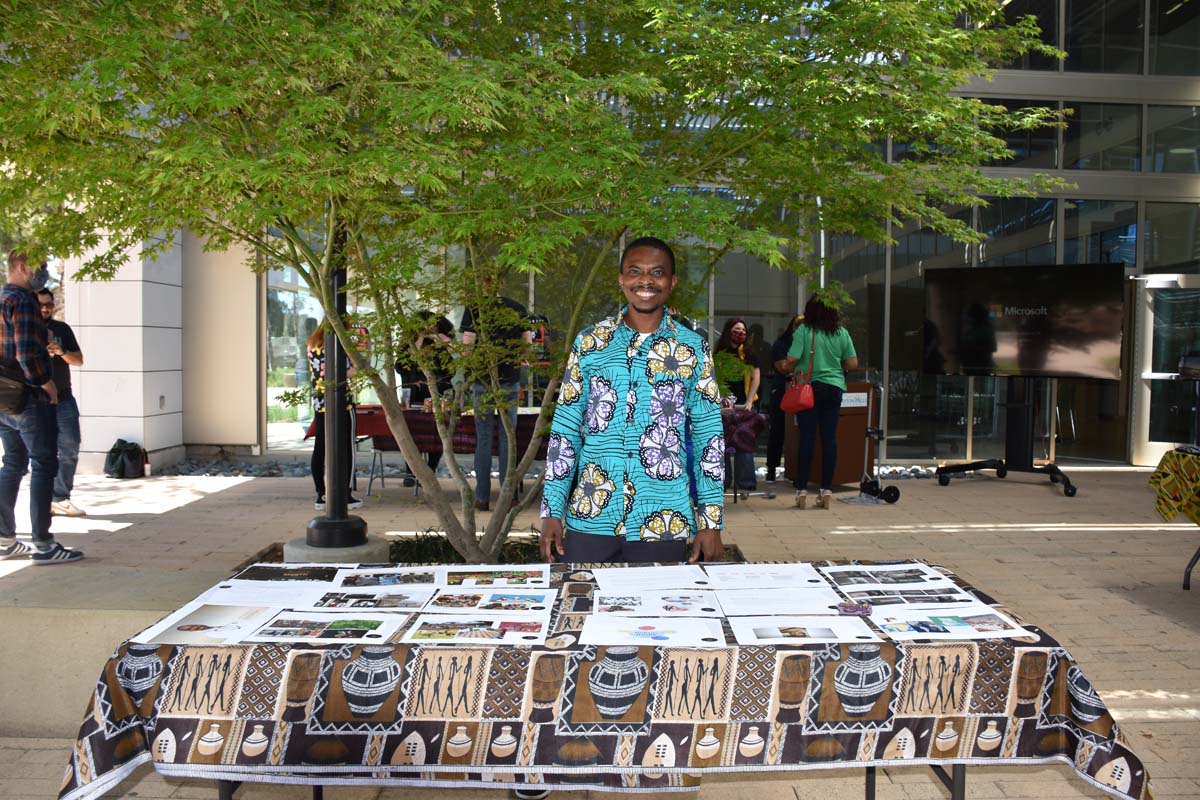 People enjoying Black History Month event