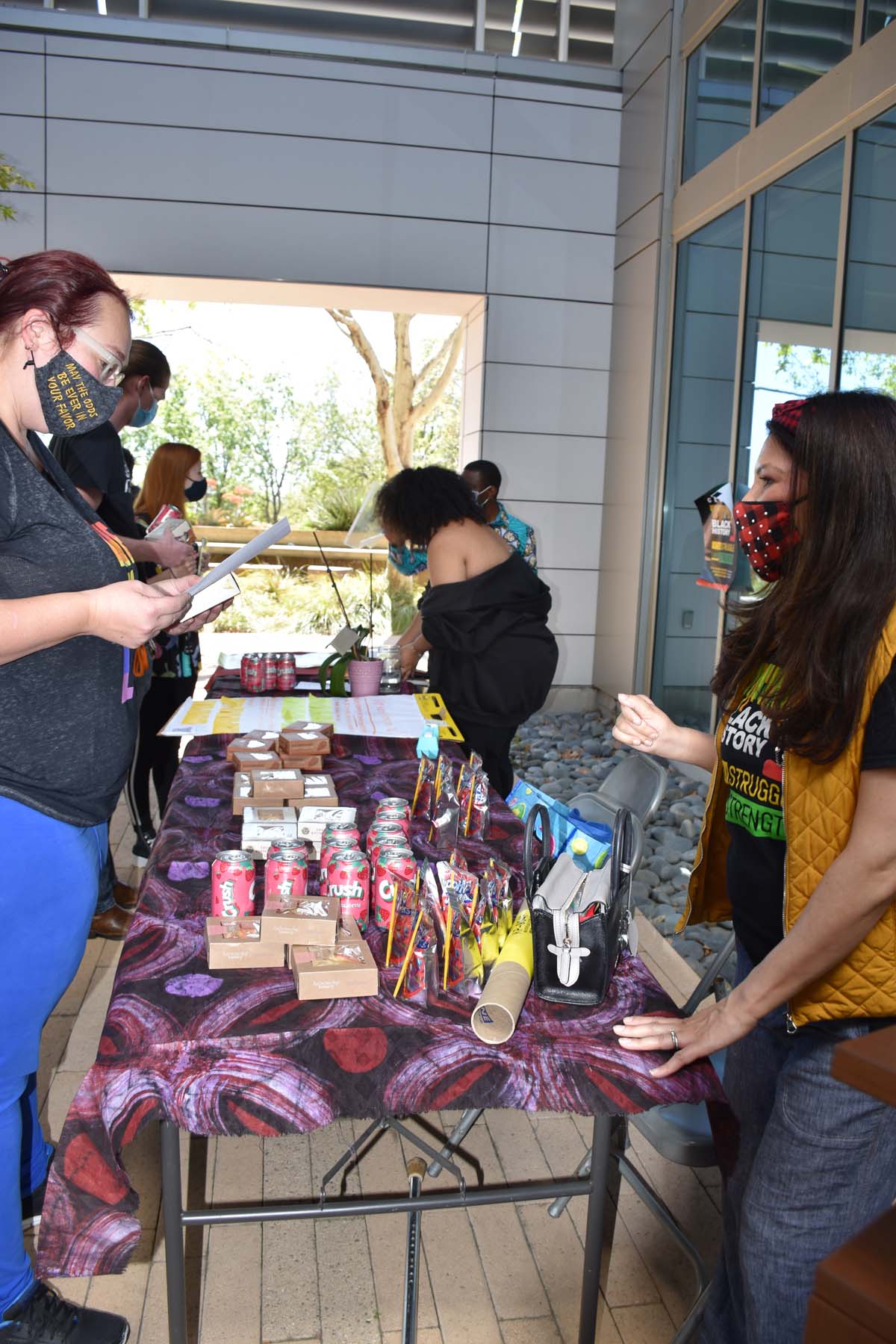 People enjoying Black History Month event