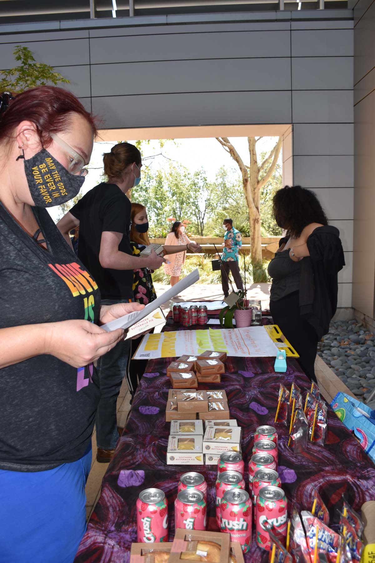 People enjoying Black History Month event