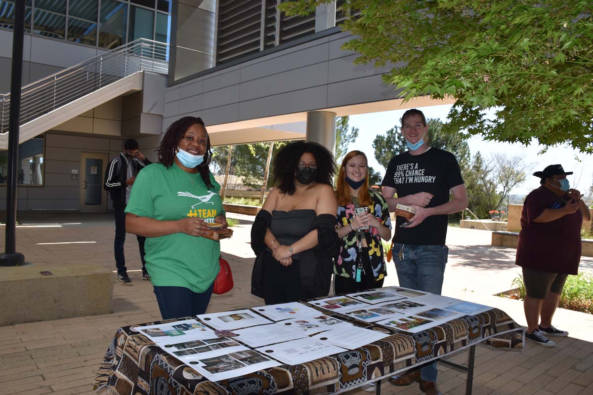 People enjoying Black History Month event