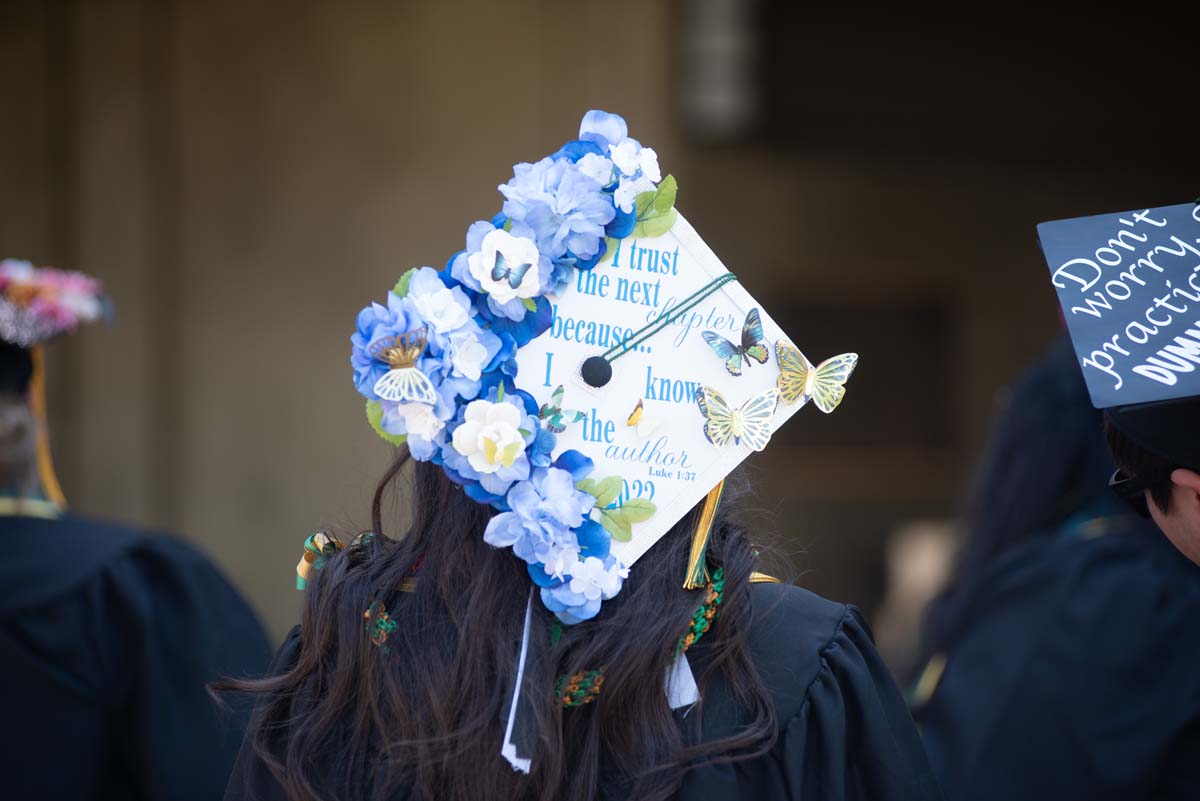 People enjoying Commencement