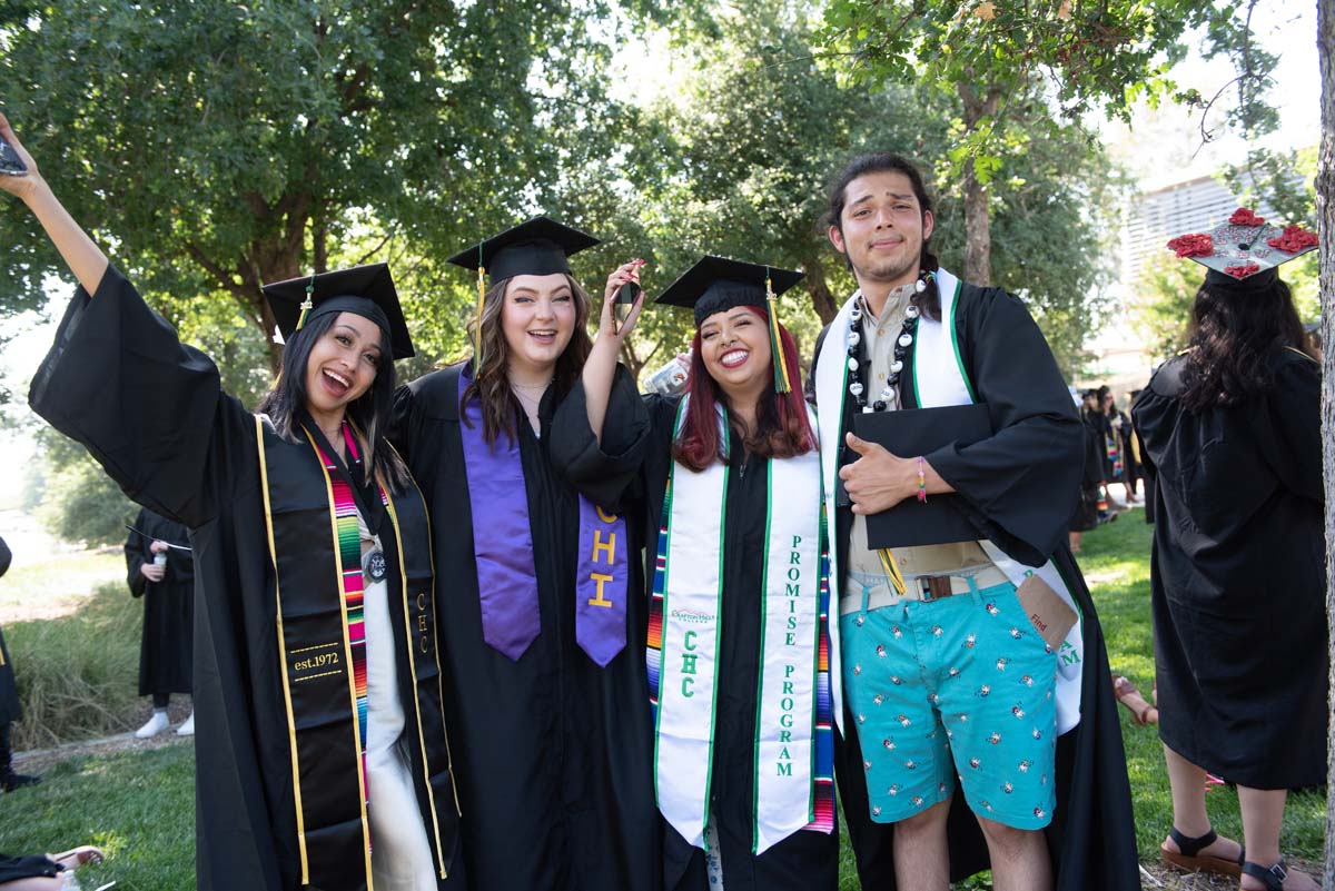 People enjoying Commencement