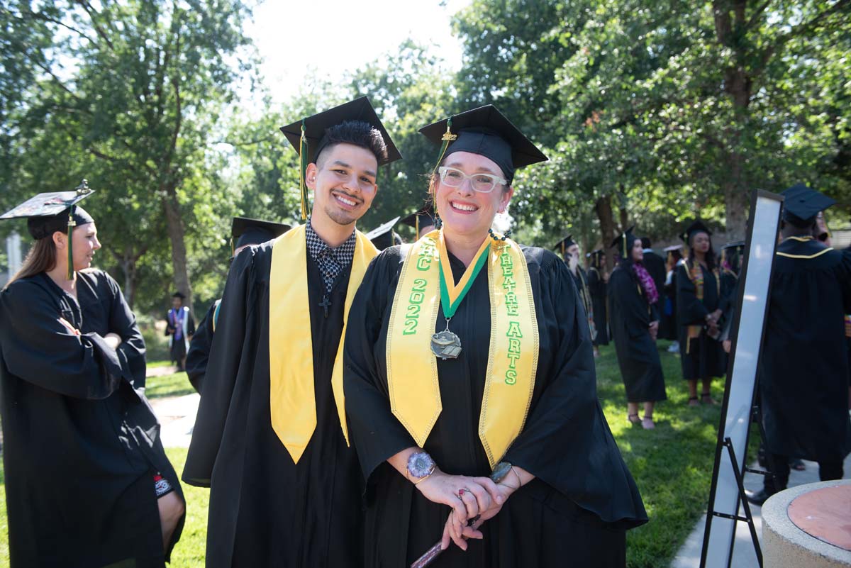 People enjoying Commencement