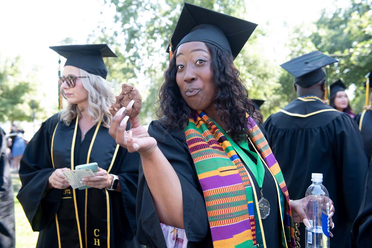 People enjoying Commencement