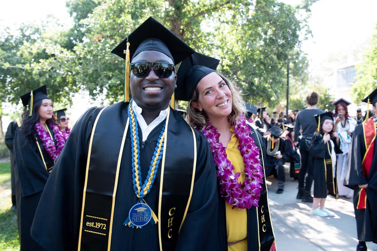 People enjoying Commencement