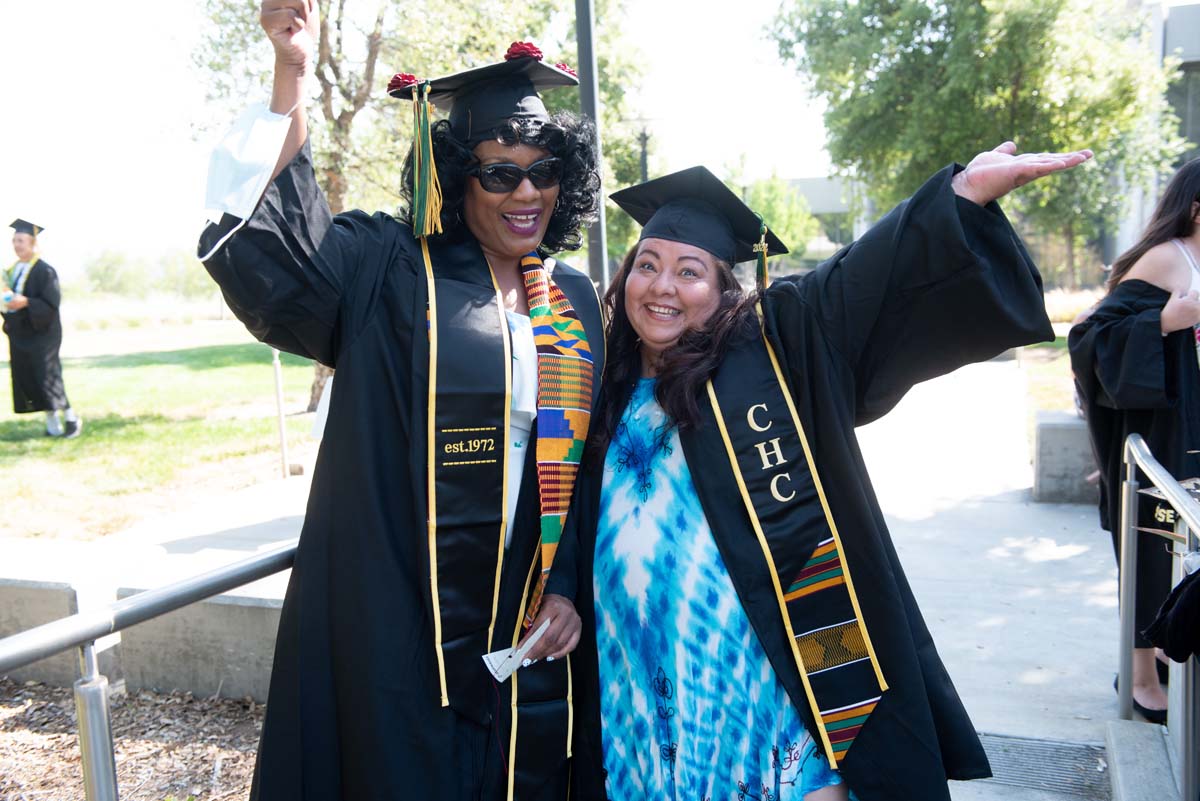 People enjoying Commencement