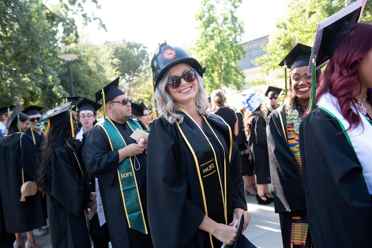 People enjoying Commencement