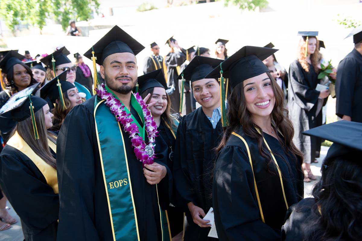 People enjoying Commencement