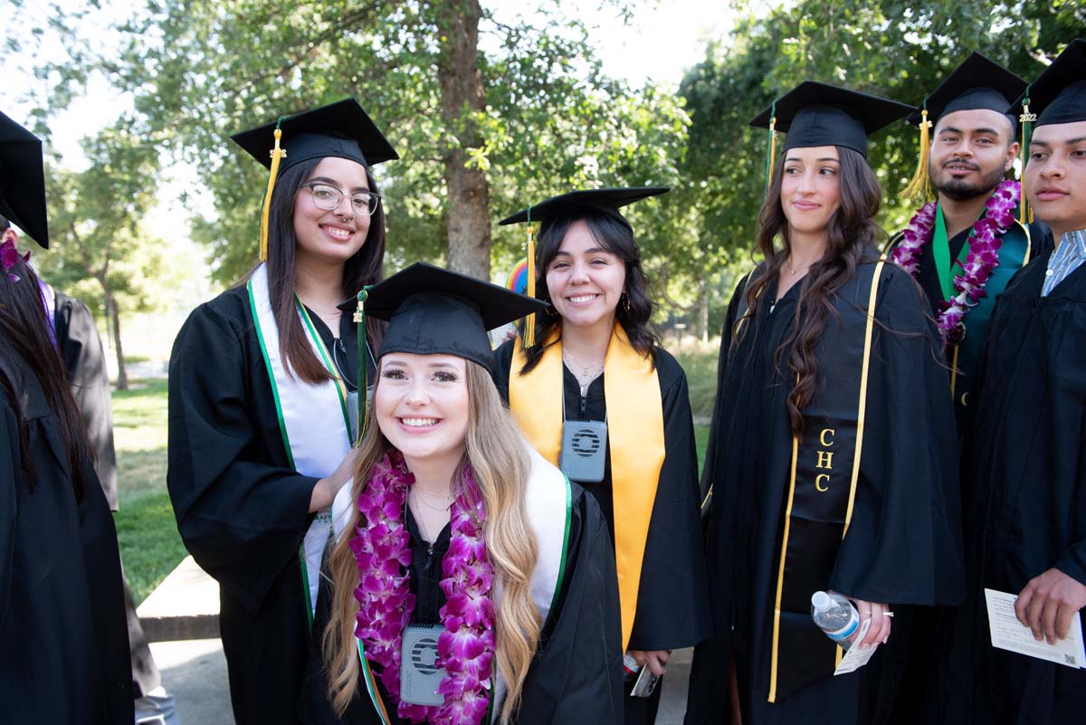 People enjoying Commencement