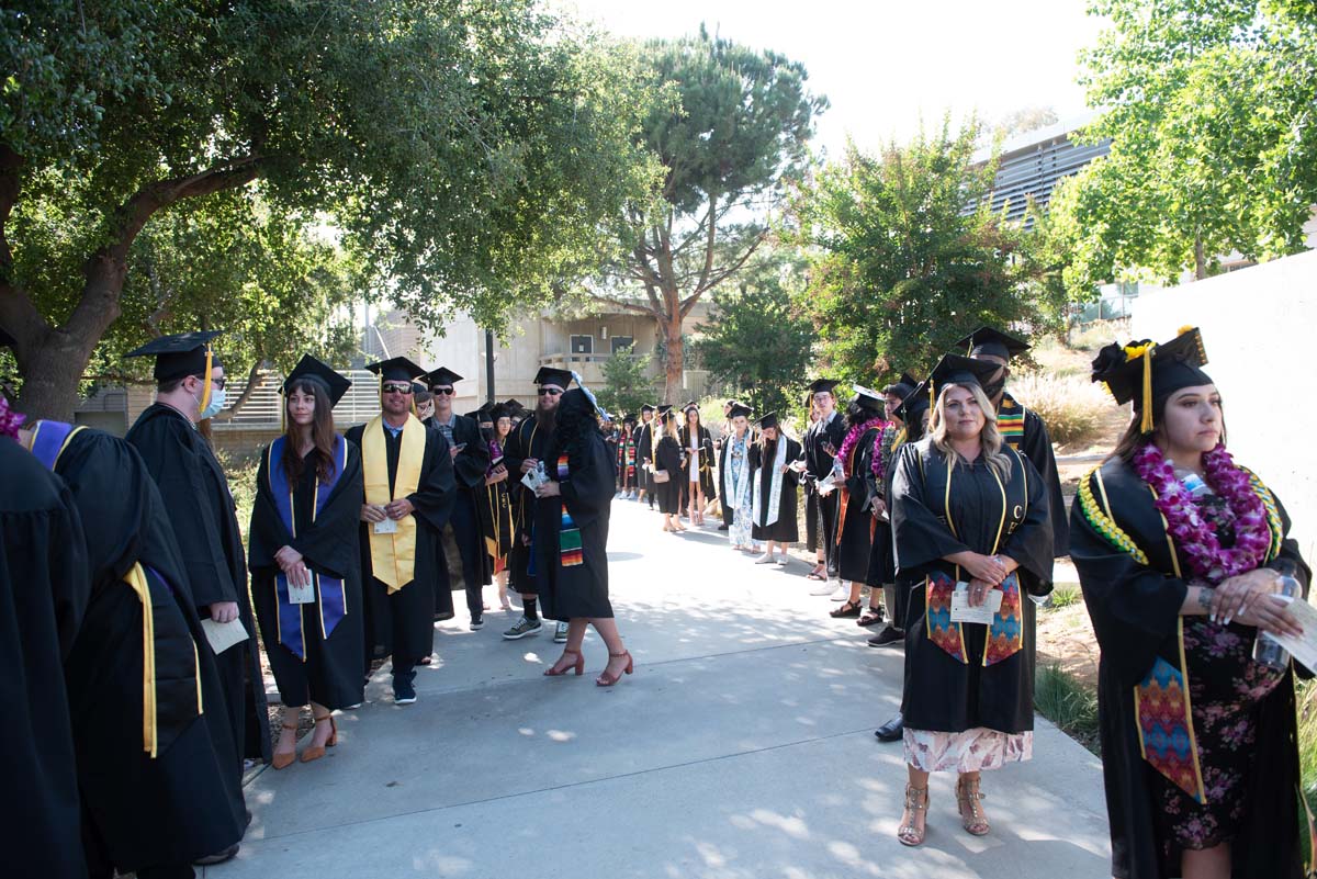 People enjoying Commencement