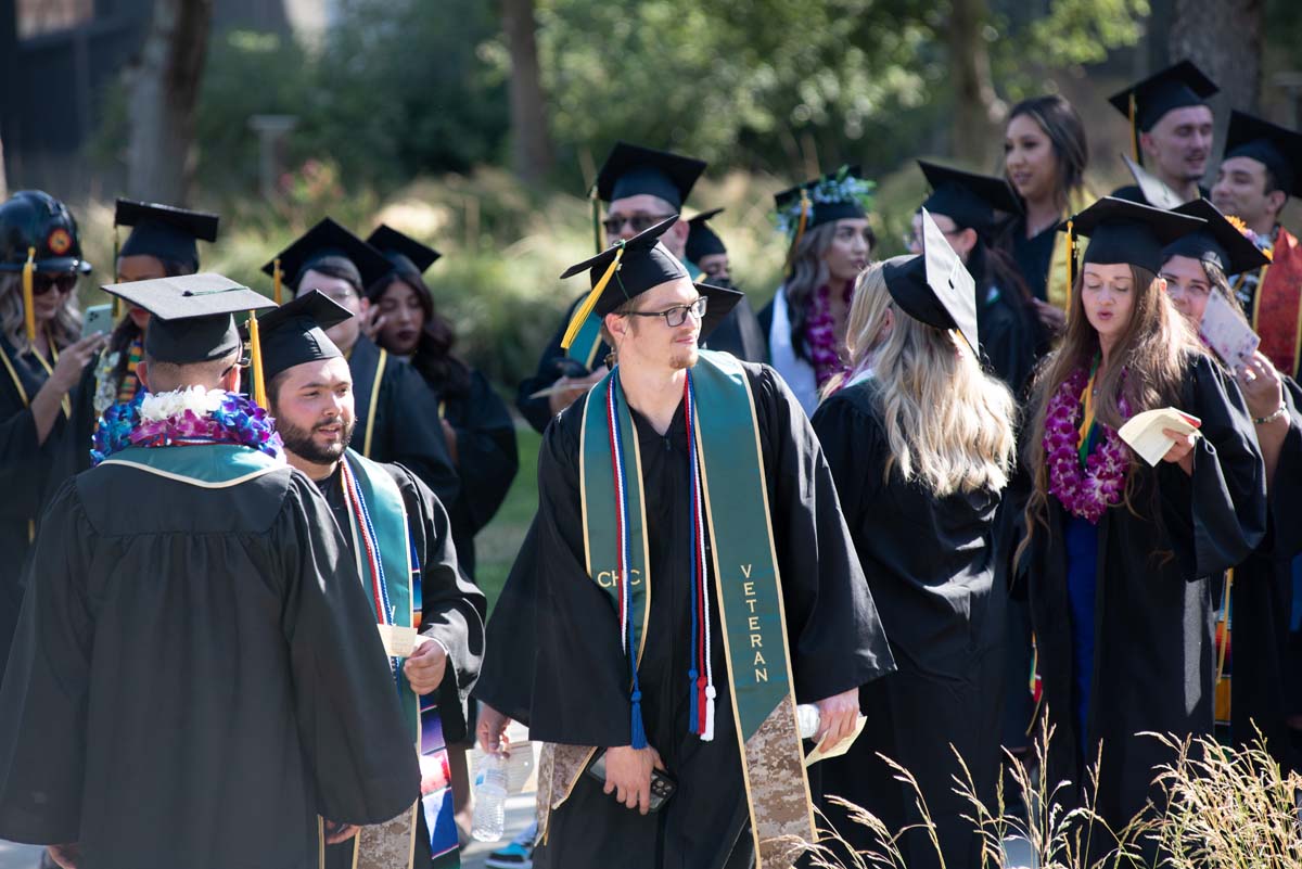 People enjoying Commencement