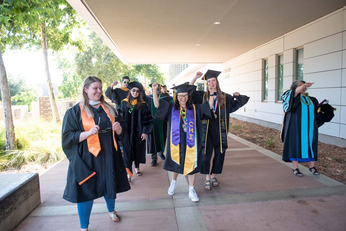 People enjoying Commencement