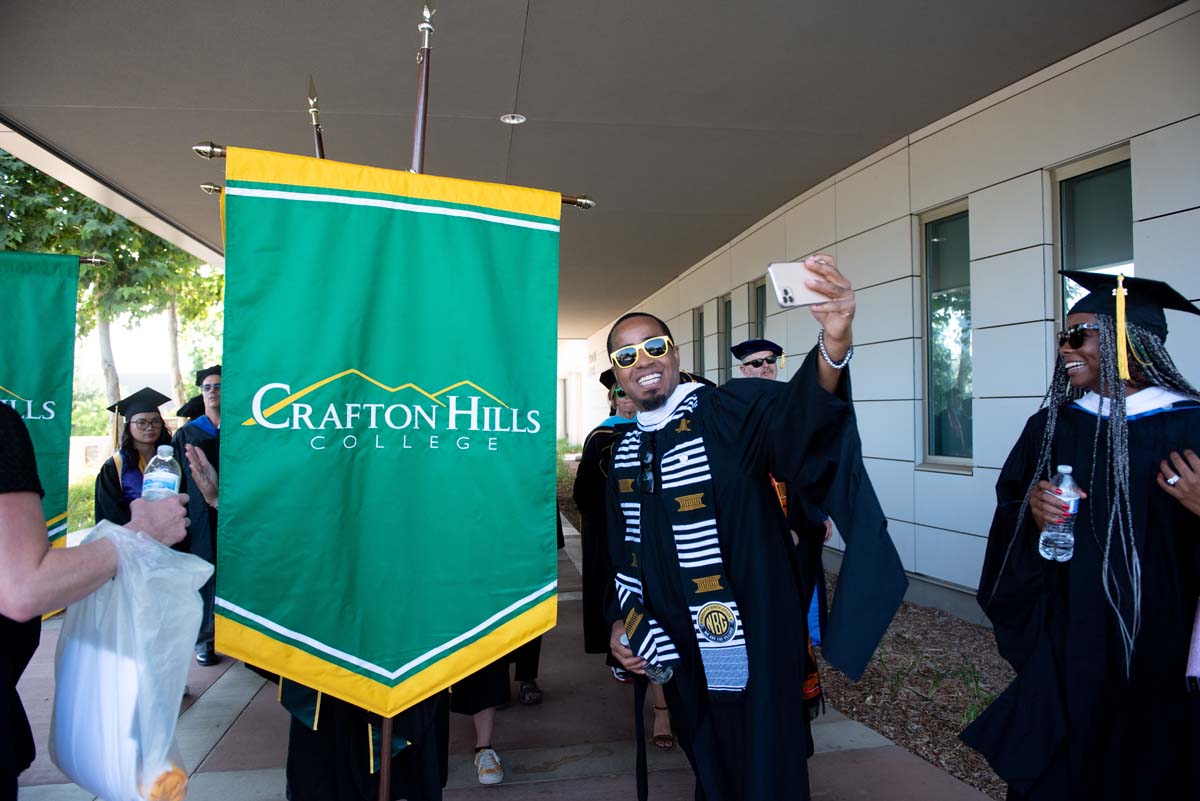 People enjoying Commencement