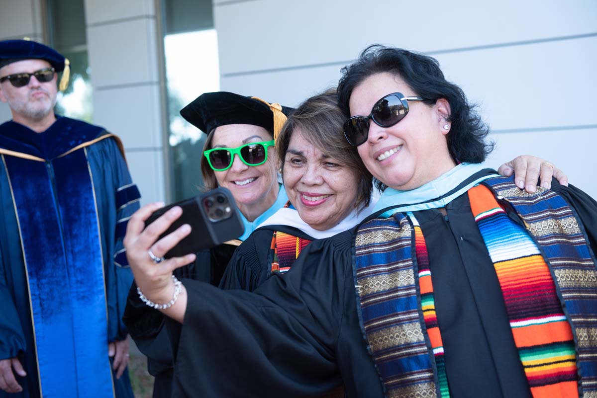 People enjoying Commencement