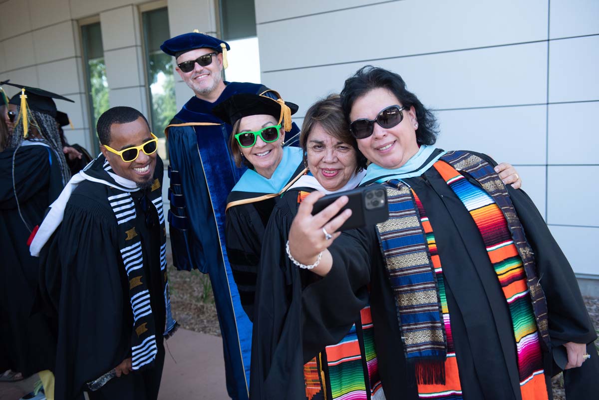 People enjoying Commencement