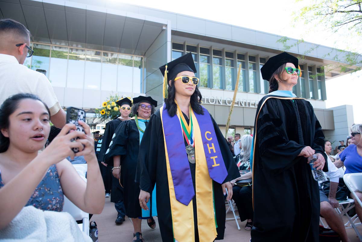 People enjoying Commencement