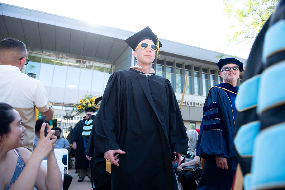 People enjoying Commencement