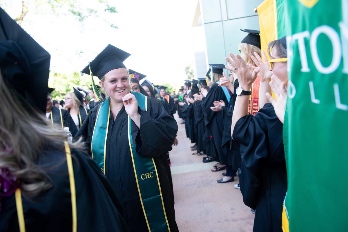 People enjoying Commencement