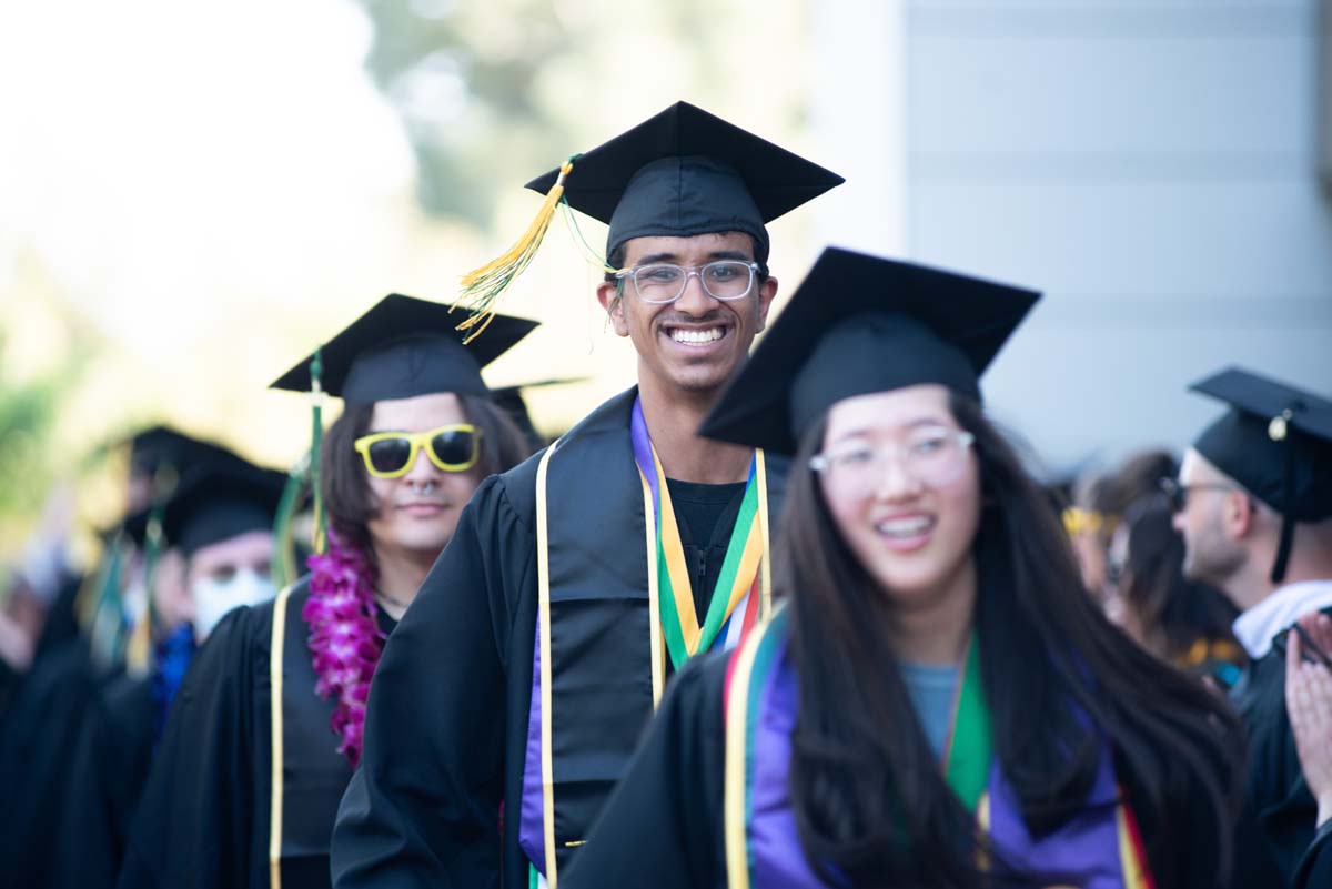 People enjoying Commencement