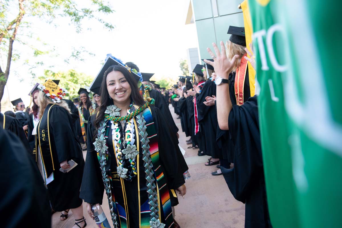 People enjoying Commencement