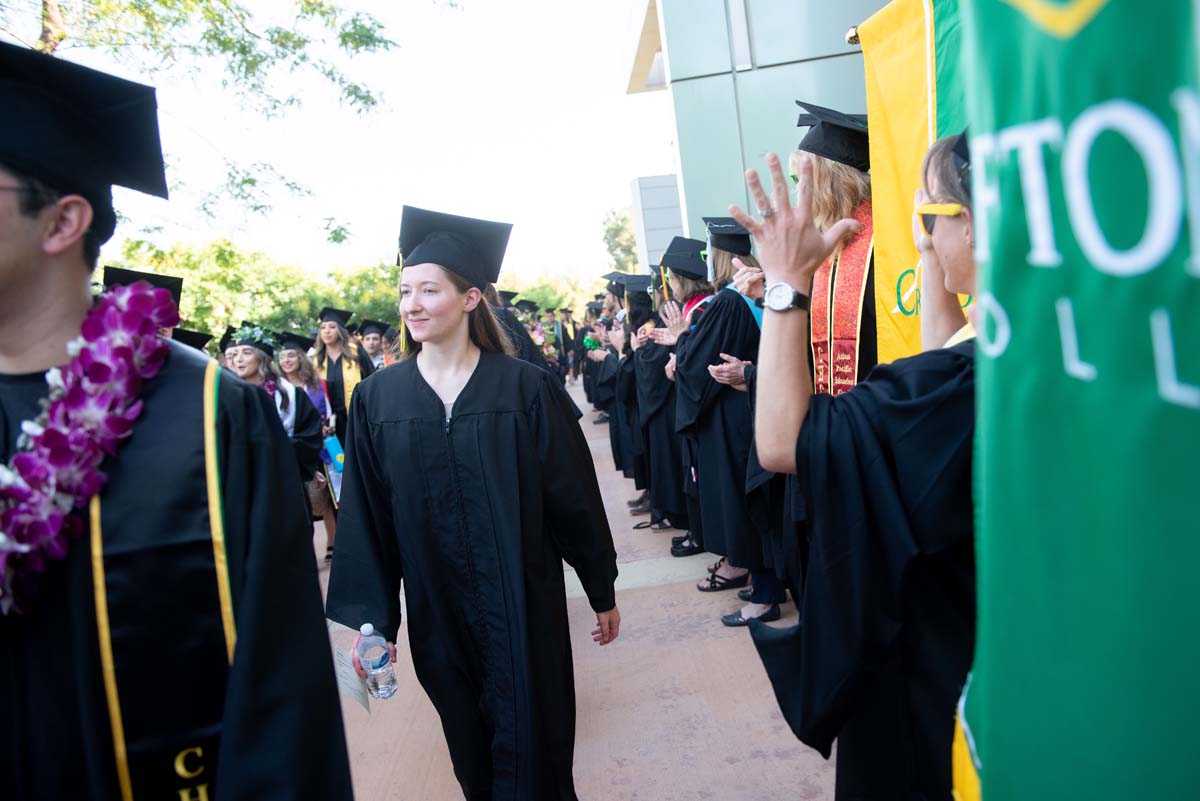 People enjoying Commencement