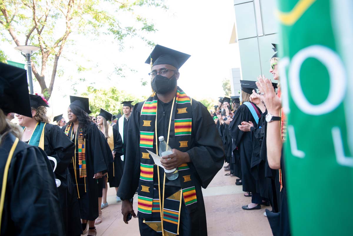 People enjoying Commencement