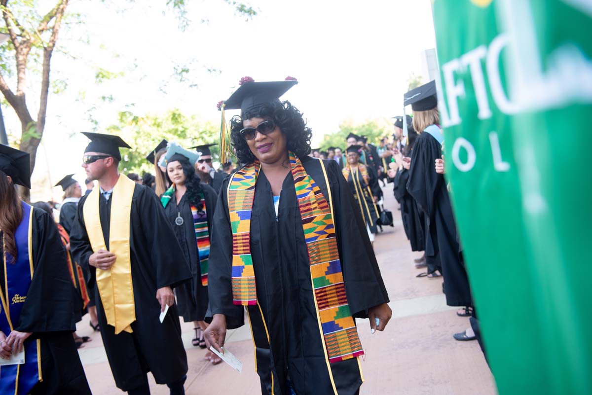 People enjoying Commencement