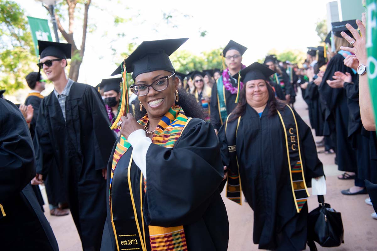 People enjoying Commencement