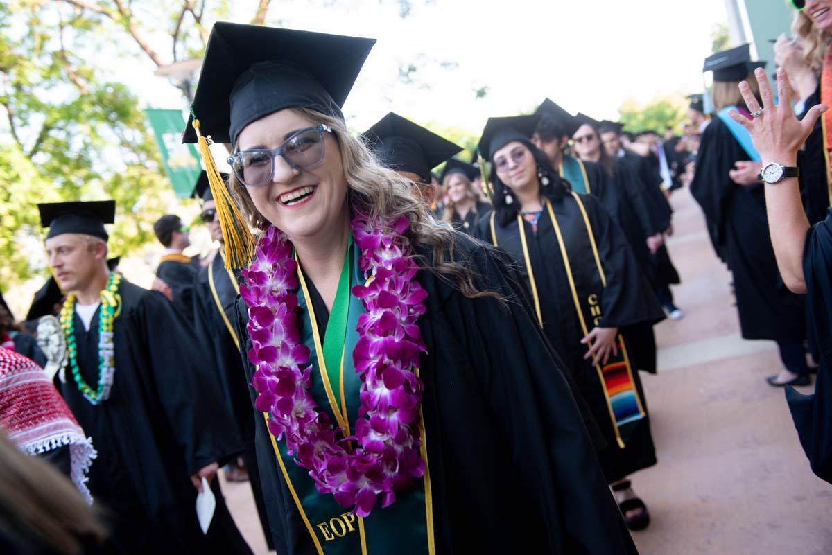 People enjoying Commencement