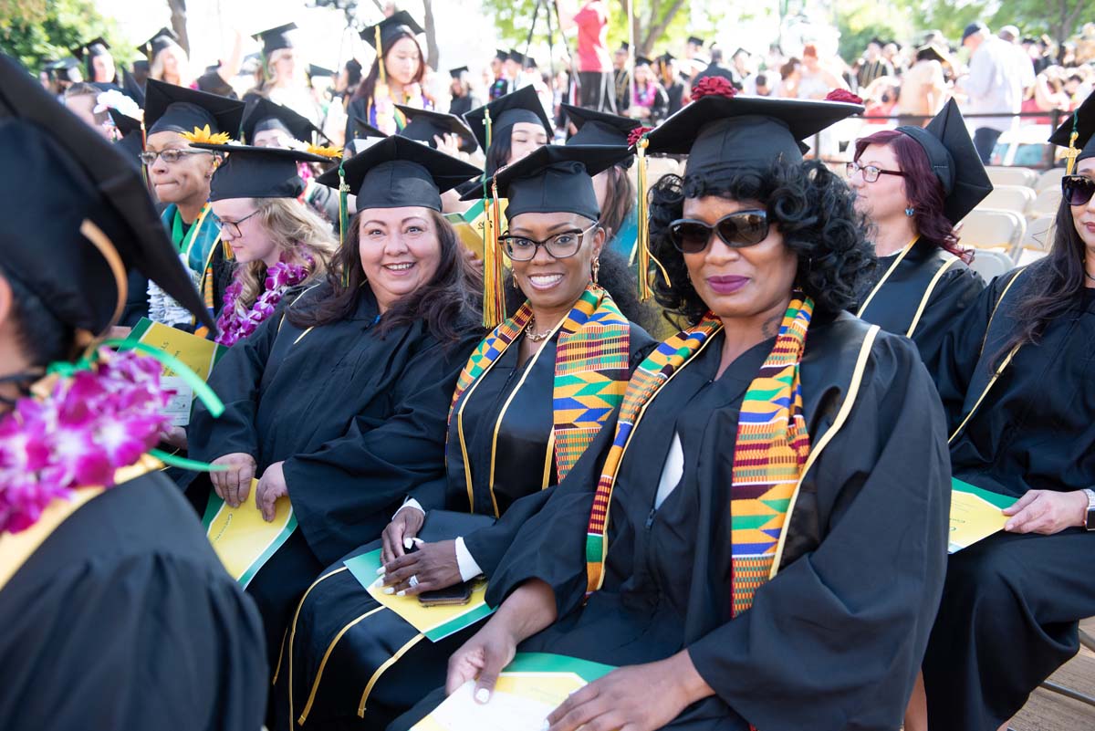 People enjoying Commencement