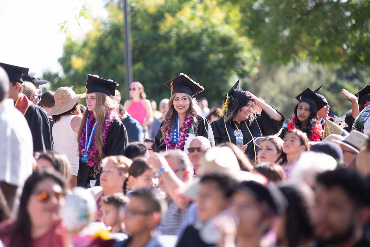 People enjoying Commencement