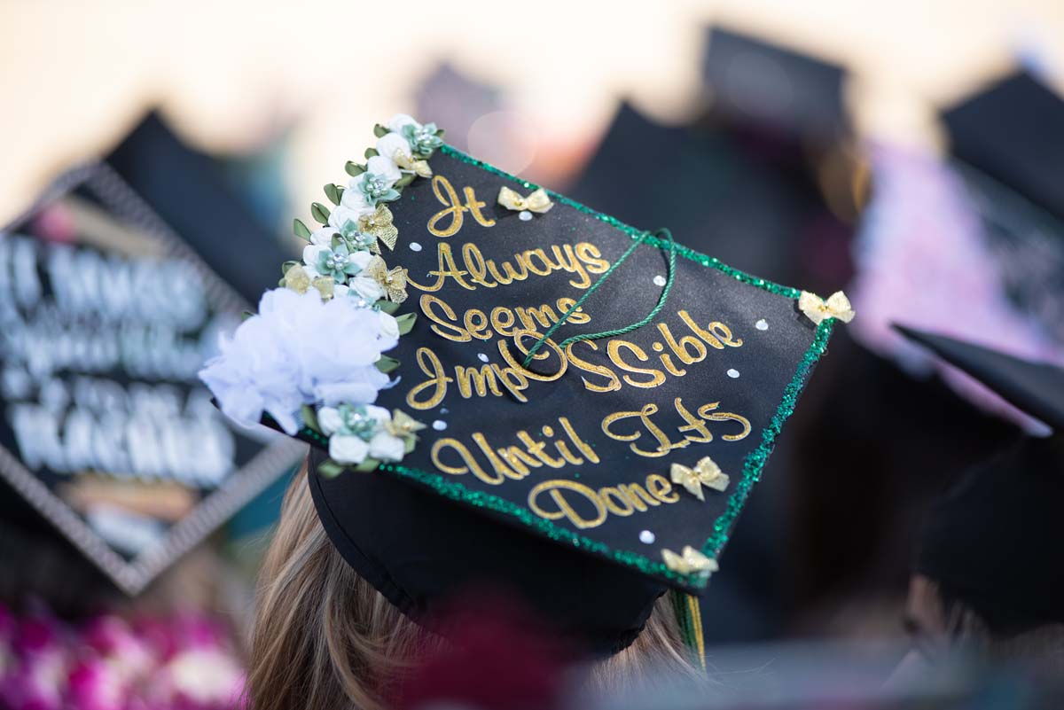 People enjoying Commencement