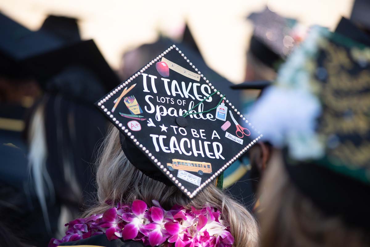 People enjoying Commencement