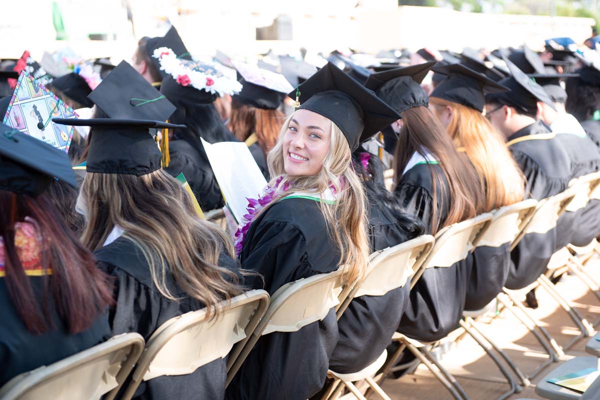 People enjoying Commencement