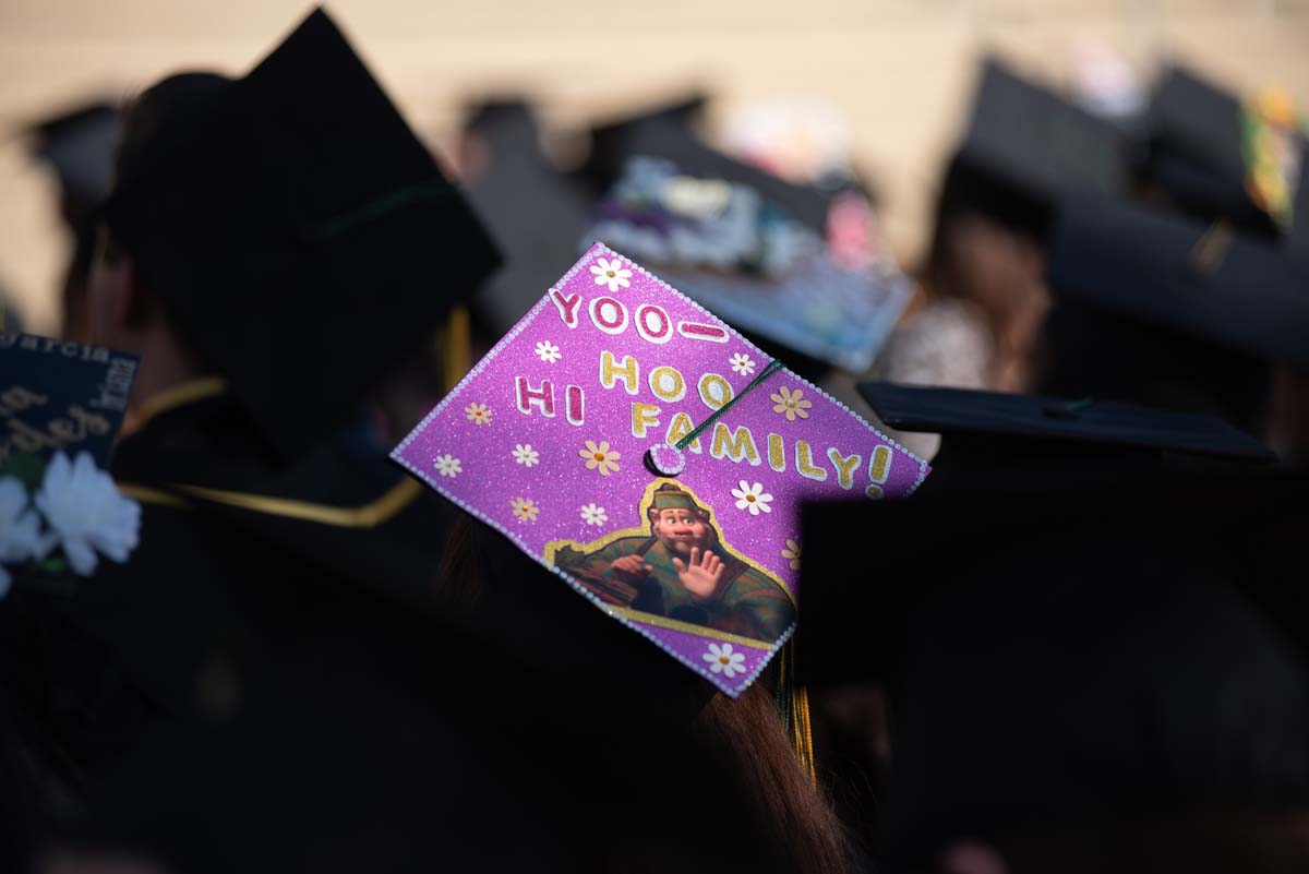 People enjoying Commencement