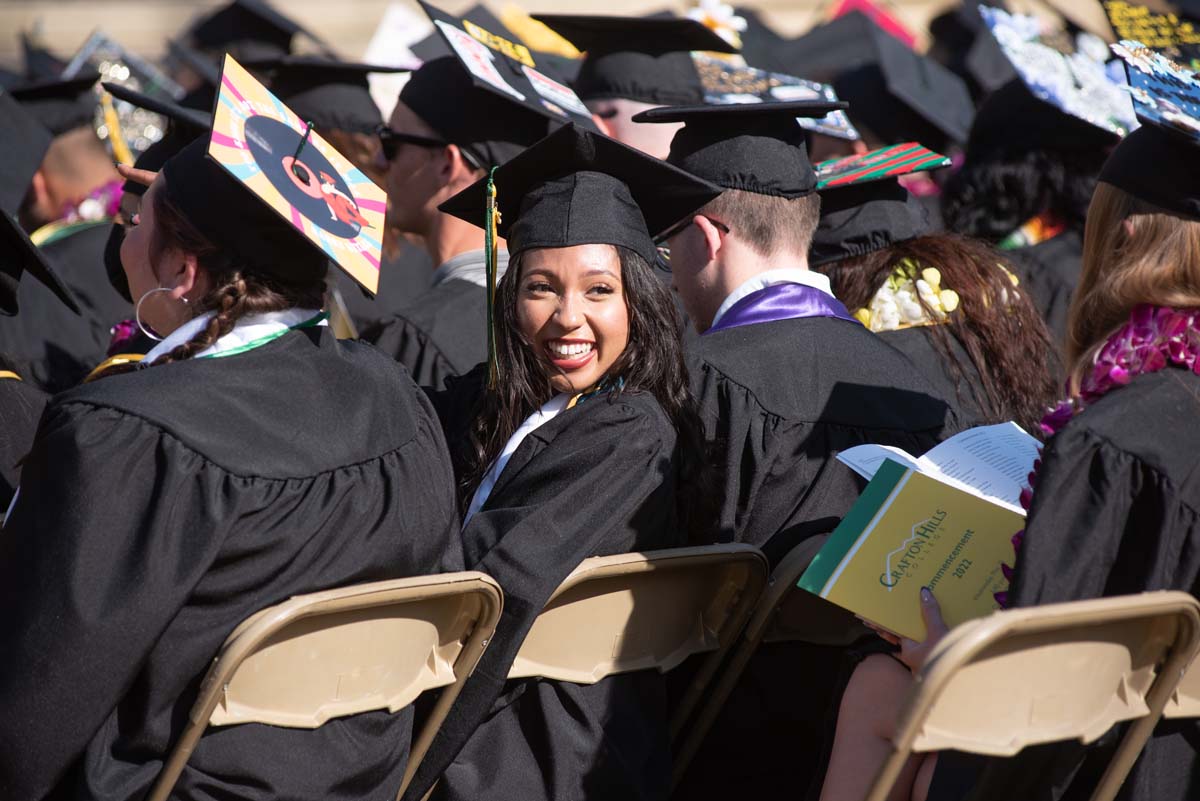 People enjoying Commencement