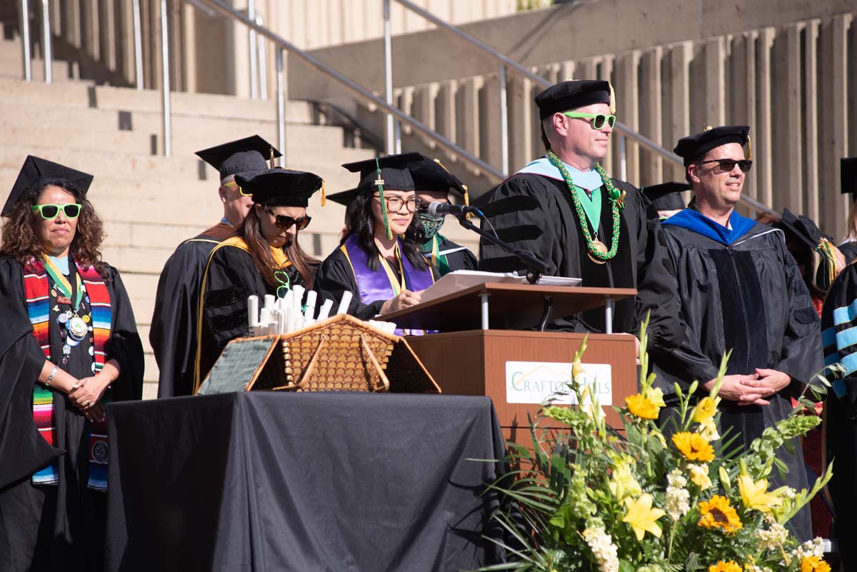 People enjoying Commencement