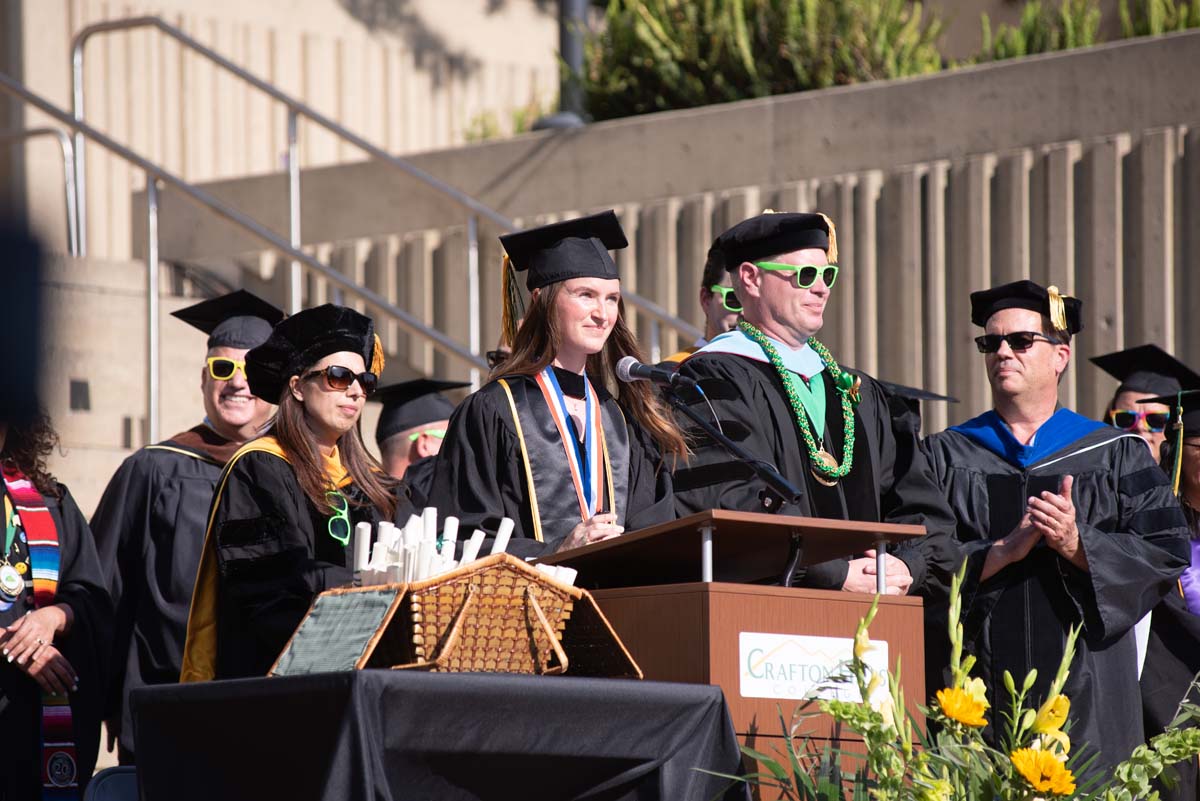 People enjoying Commencement