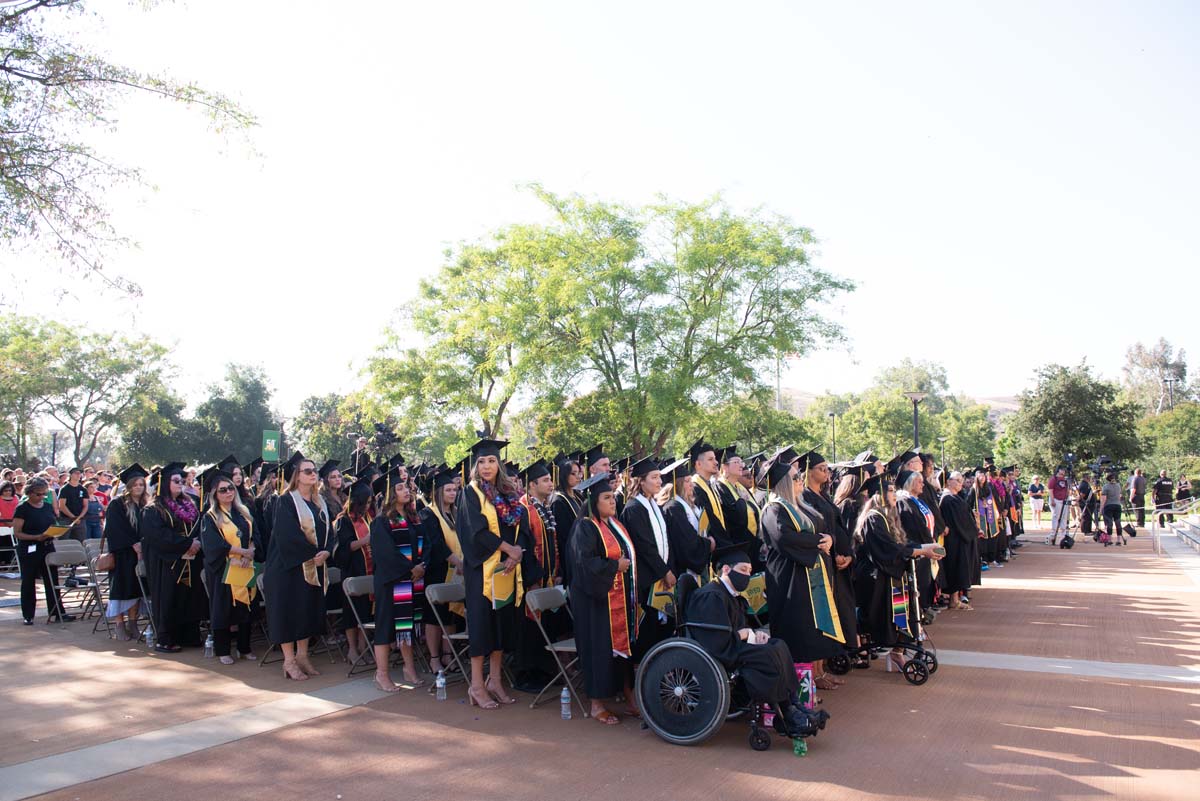 People enjoying Commencement