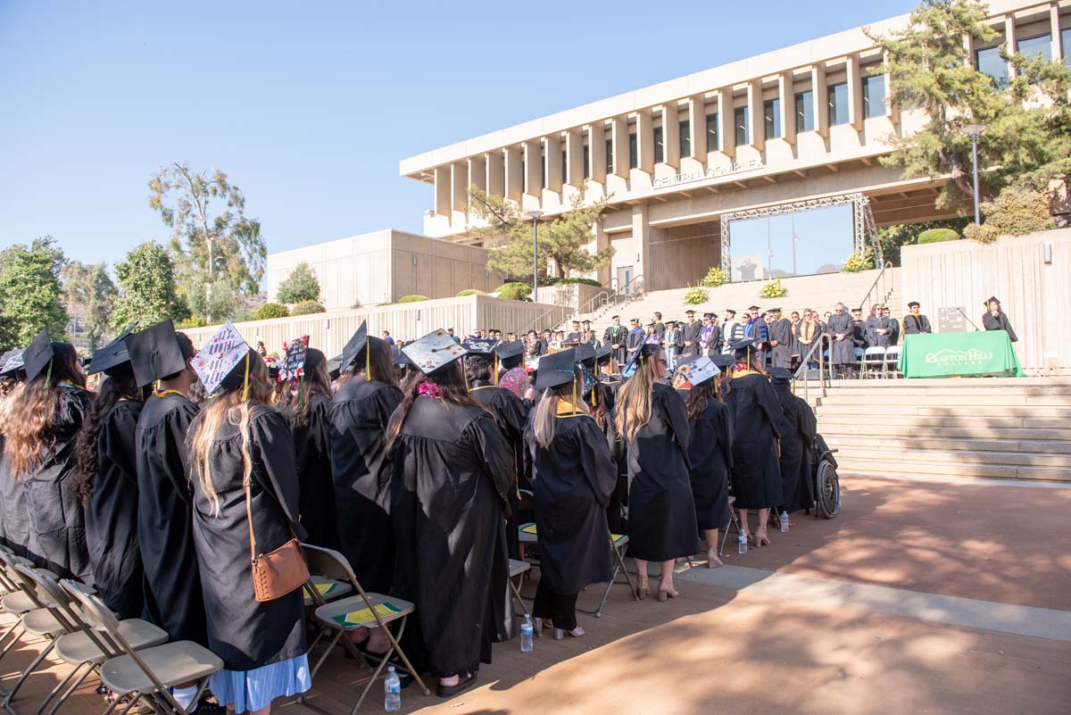 People enjoying Commencement