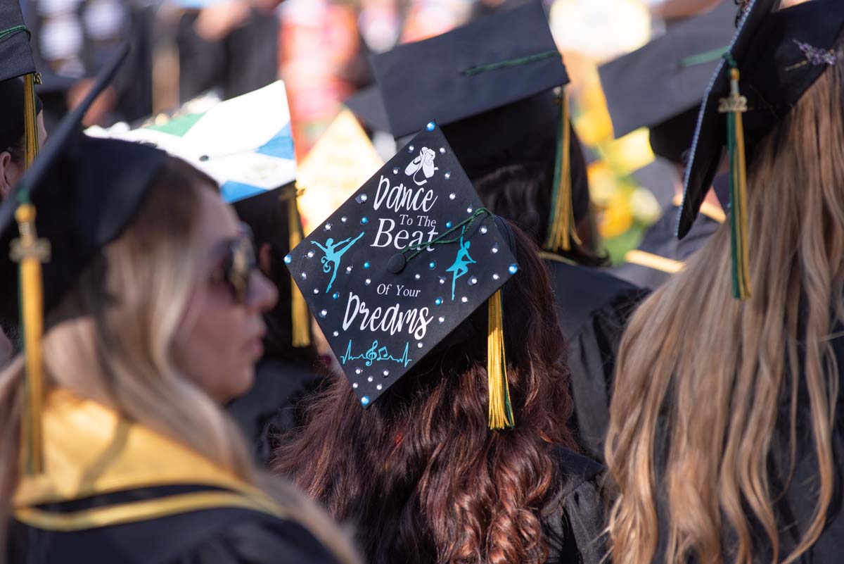 People enjoying Commencement