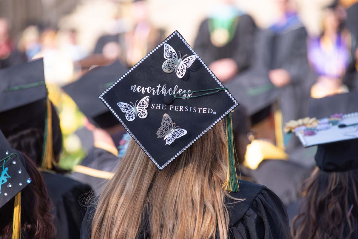 People enjoying Commencement