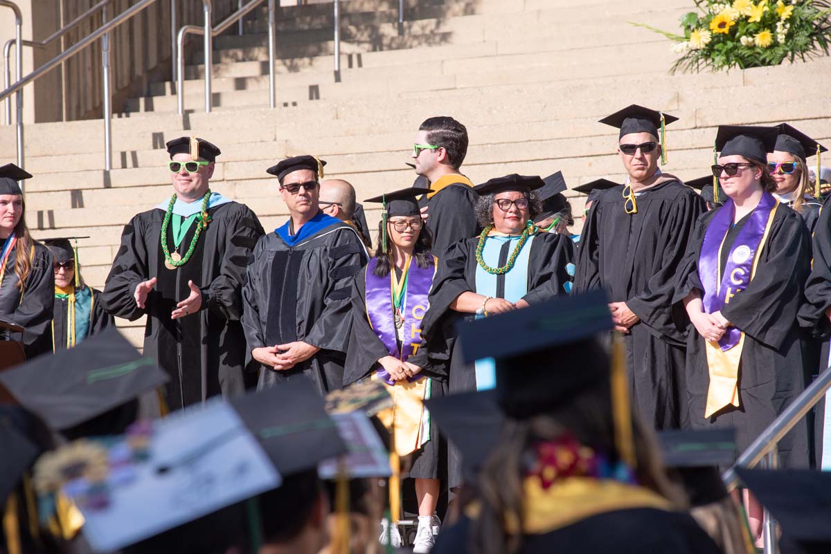 People enjoying Commencement