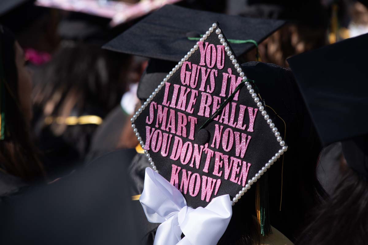 People enjoying Commencement