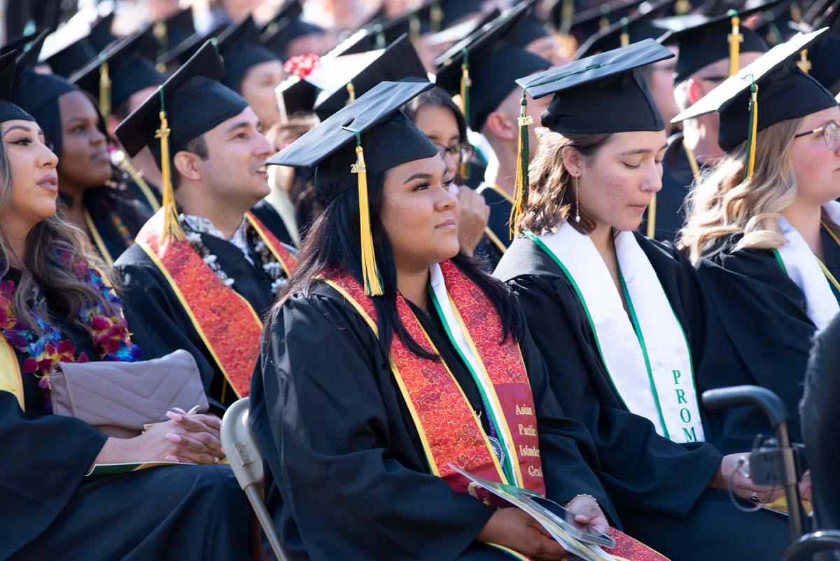 People enjoying Commencement